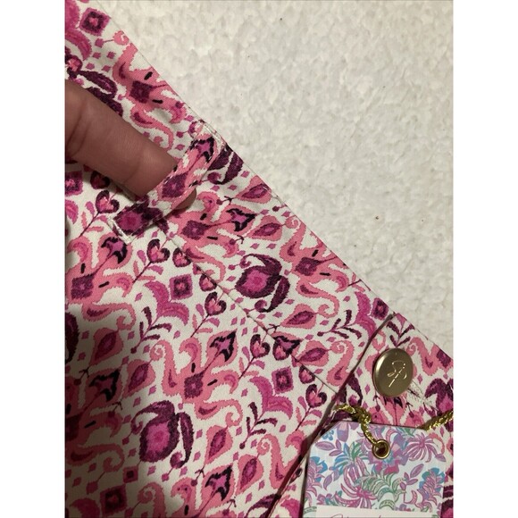 Stella Parker Bermuda Shorts Stretch High-Rise Pockets Color Pink Size 8 NWT - Picture 8 of 14